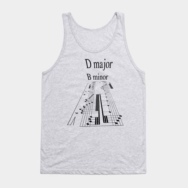 Music D Major B Minor Tank Top by KZK101